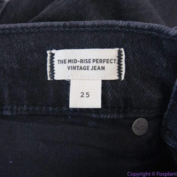 NEW Madewell The Mid-Rise Perfect Vintage Jeans Clean Black Wash, 25 - Picture 13 of 16